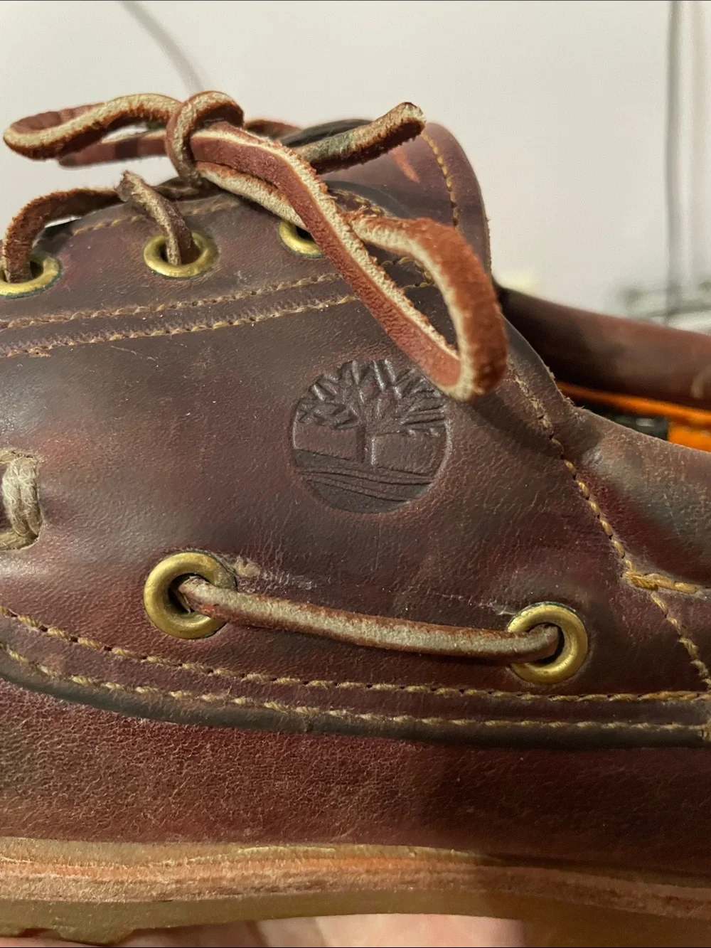 Timberland Brown Leather Moc-Toe Boat Shoes